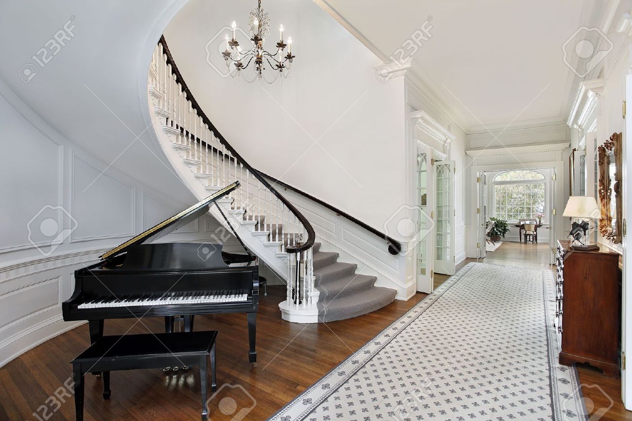 Foyer in luxury home stock photo, picture and royalty free image ...