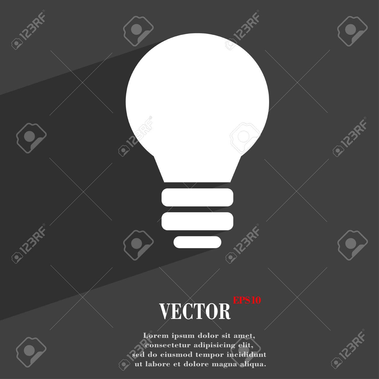 Lumière de la lampe, idea icône symbole plat web design moderne ...