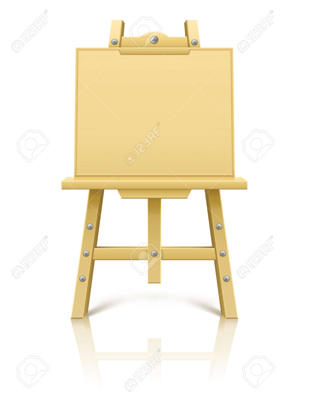 Cavalletto di legno arte strumento di disegno illustrazione ...