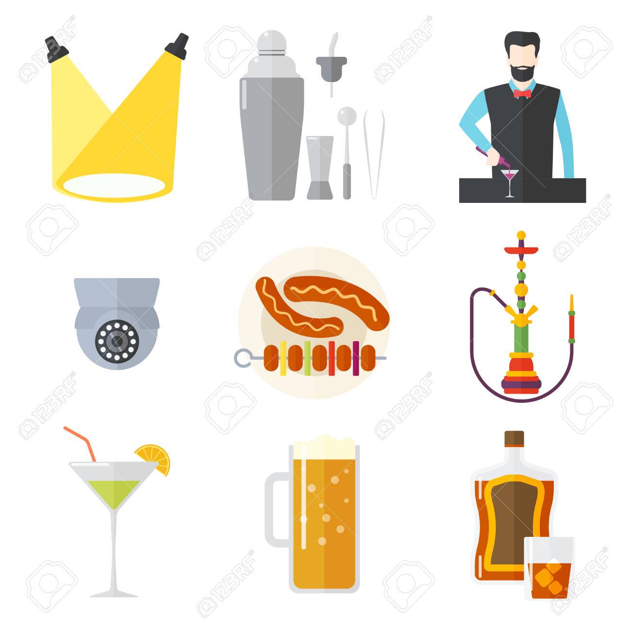 Night Club Colorful Interior Sign Of Bright Beautiful Party Night Club Colorful Interior Sign Of Bright Beautiful Party