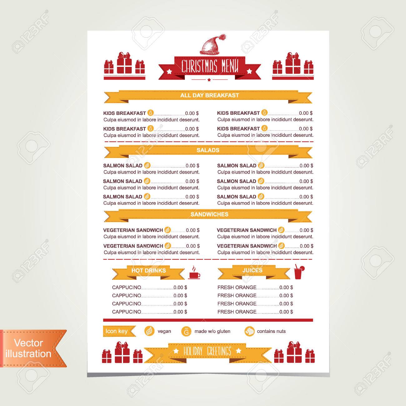 download free menu templates