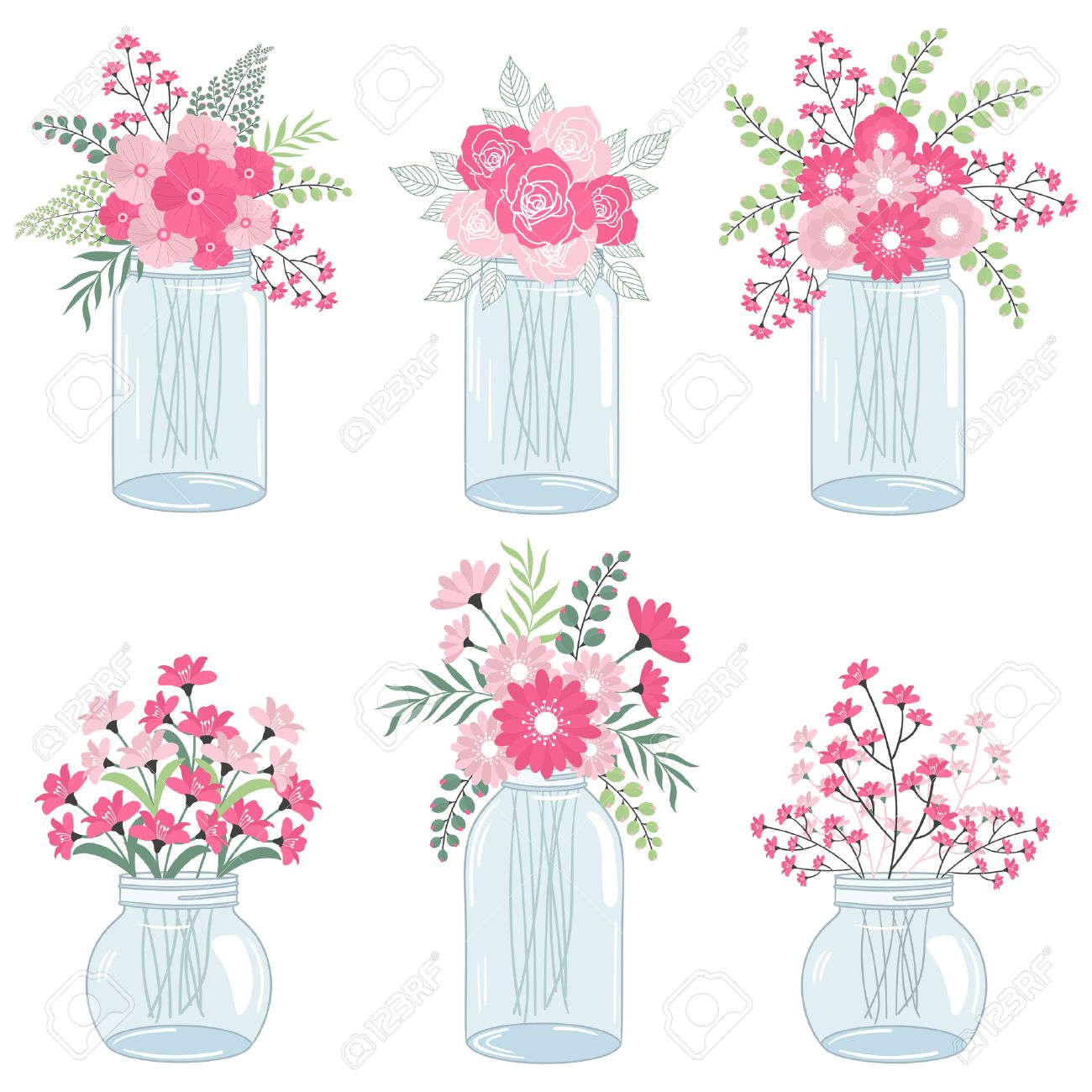 Masonjar with flowers Masonjar with flowers