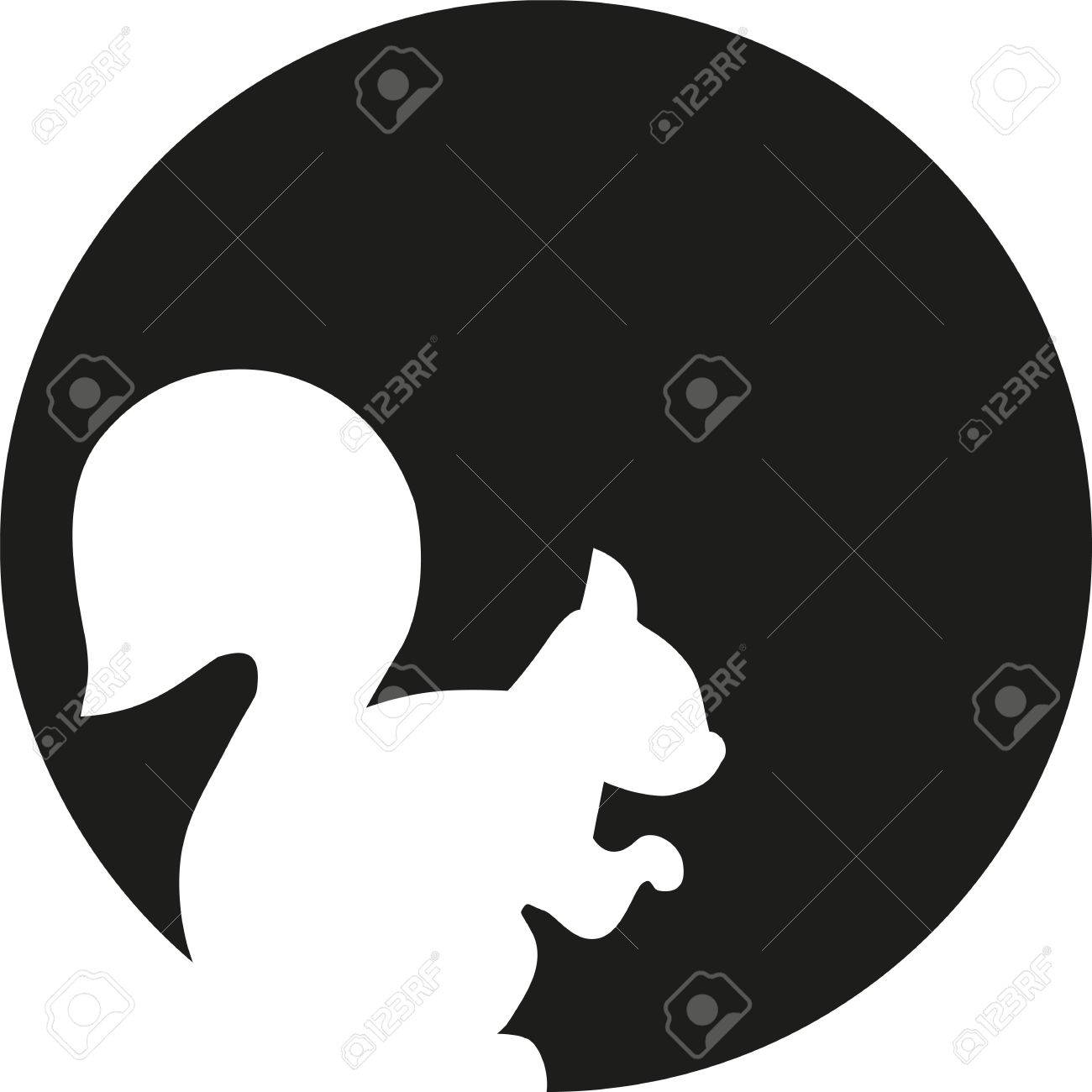 Squirrel Silhouette In Front Of The Moon Royalty Free Cliparts - Squirrel Silhouette In Front Of The Moon Stock Vector squirrel silhouette in front of the moon royalty free cliparts - squirrel silhouette in front of the moon stock vector