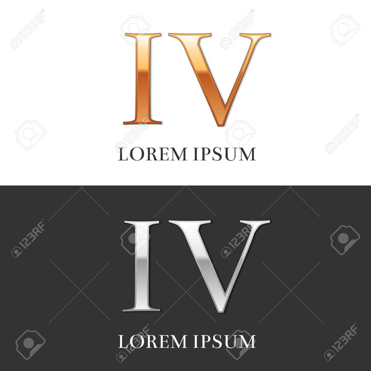 Worksheet What Is 4 In Roman Numeral 4 iv luxury gold and silver roman numerals sign symbol icon icon