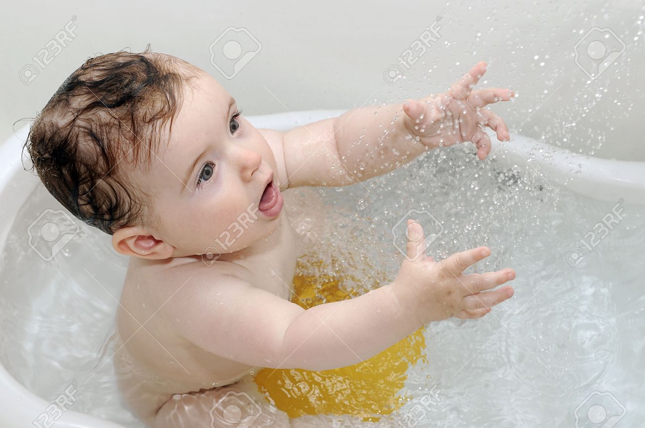 Girl bathing