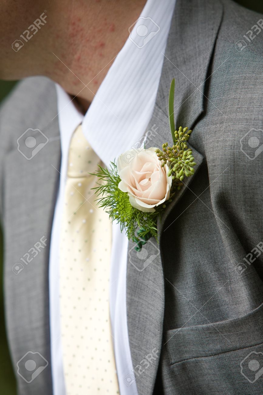 Flowers lapel wedding
