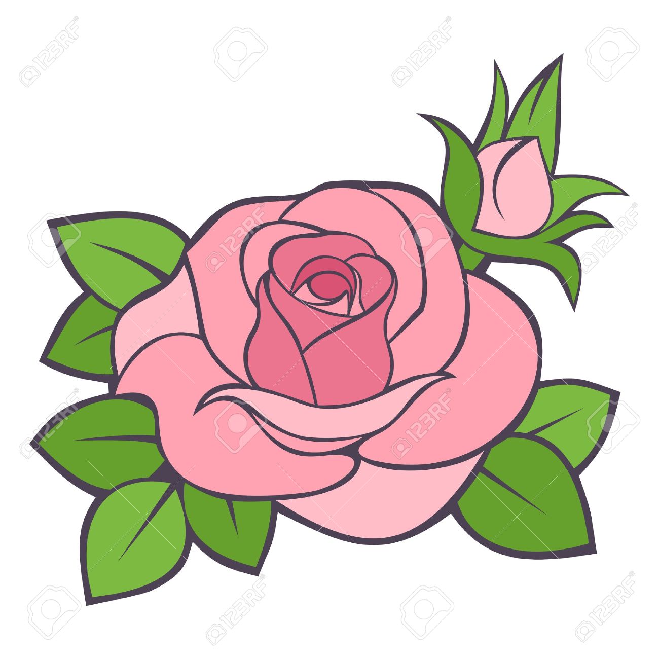 Pink Rose Drawing