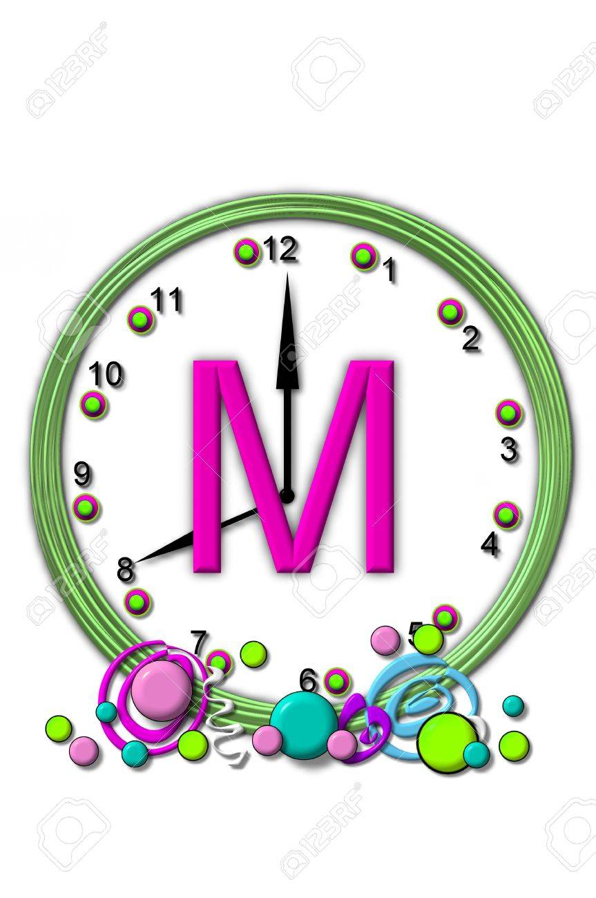 16323181-the-letter-m-in-the-alphabet-set-timeless-is-sitting-in-the-middle-of-a-wall-clock-frame-for-clock-i.jpg
