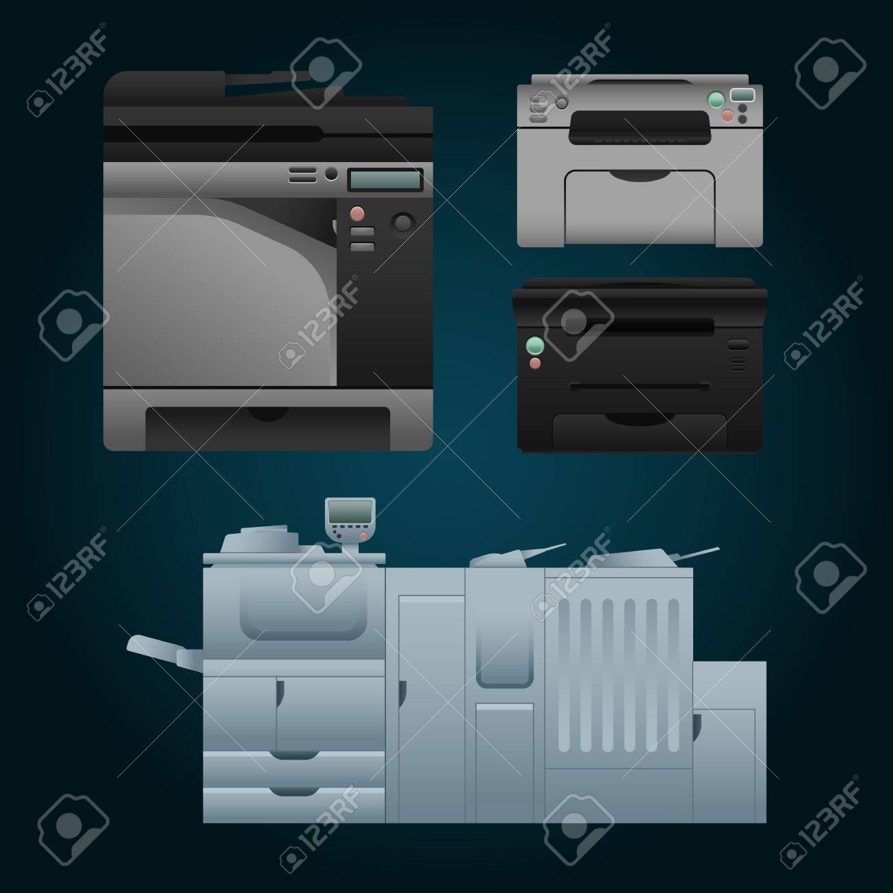 set of color laser printer in vector digital print machine design color copy and - Color Copy Machine set of color laser printer in vector digital print machine design color copy and - Color Copy Machine