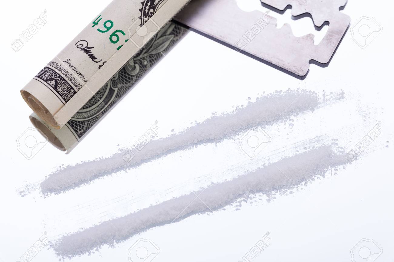 Image result for razor blade money cocaine