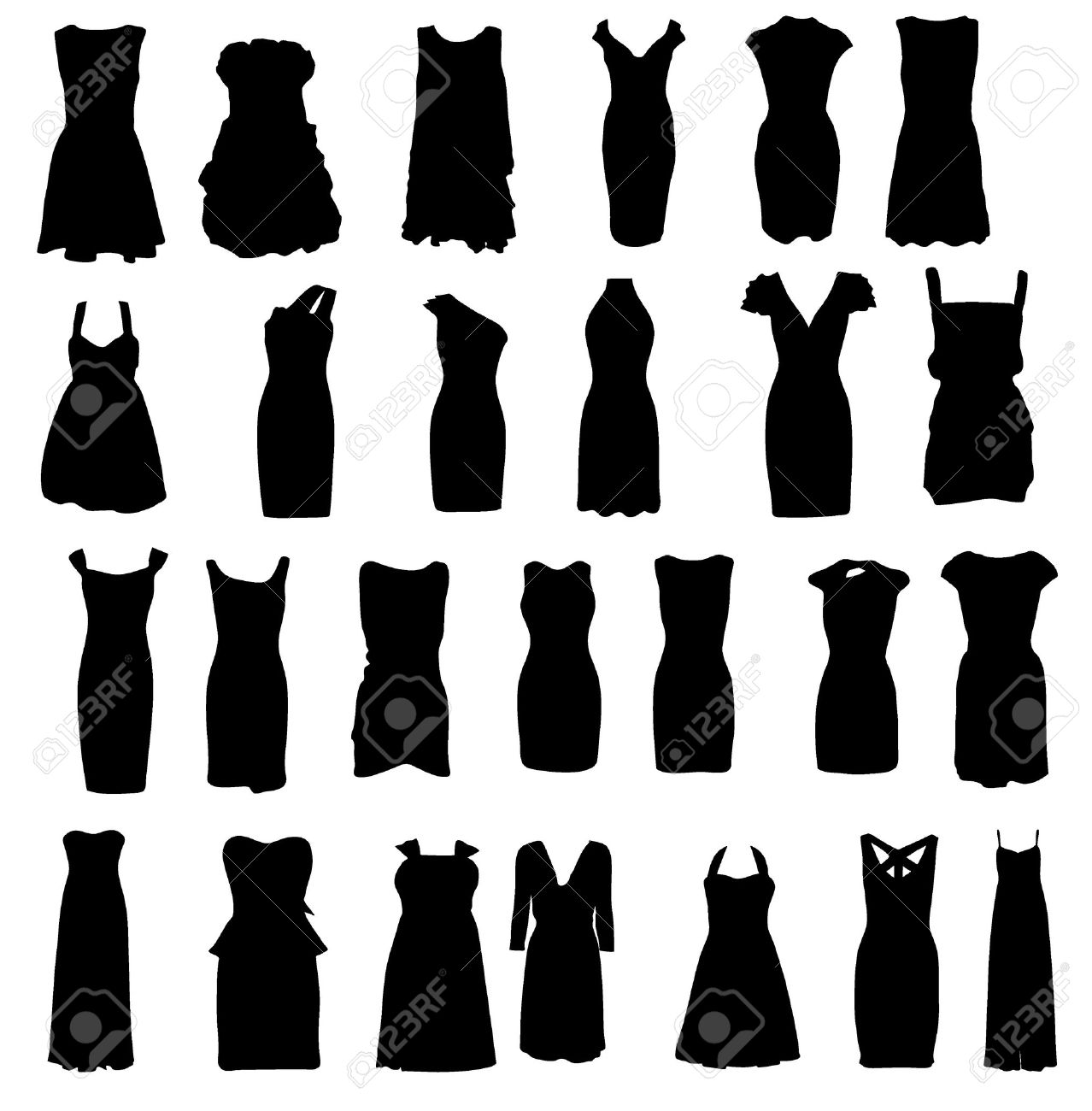 Black Dress Silhouette Clip Art Black Dress Silhouette Clip Art