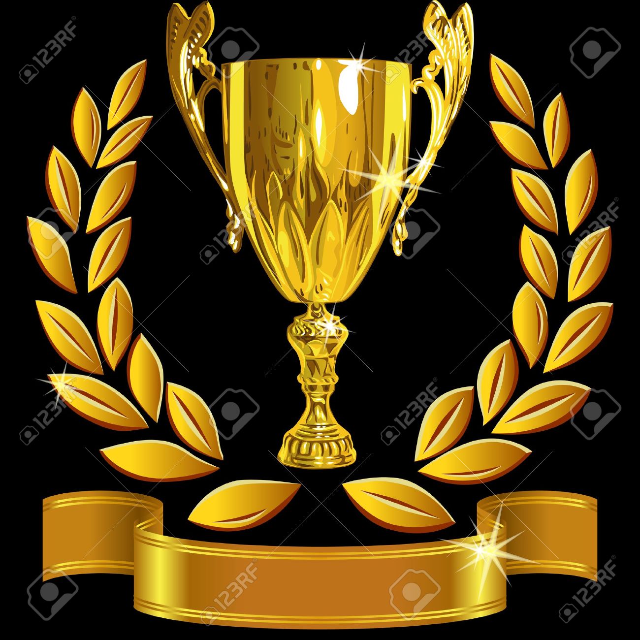 15738518-mis-en-gagnant-la-coupe-d-or-succ-s-couronne-de-laurier-et-un-ruban-brillant-sur-fond-noir-Banque-d'images.jpg