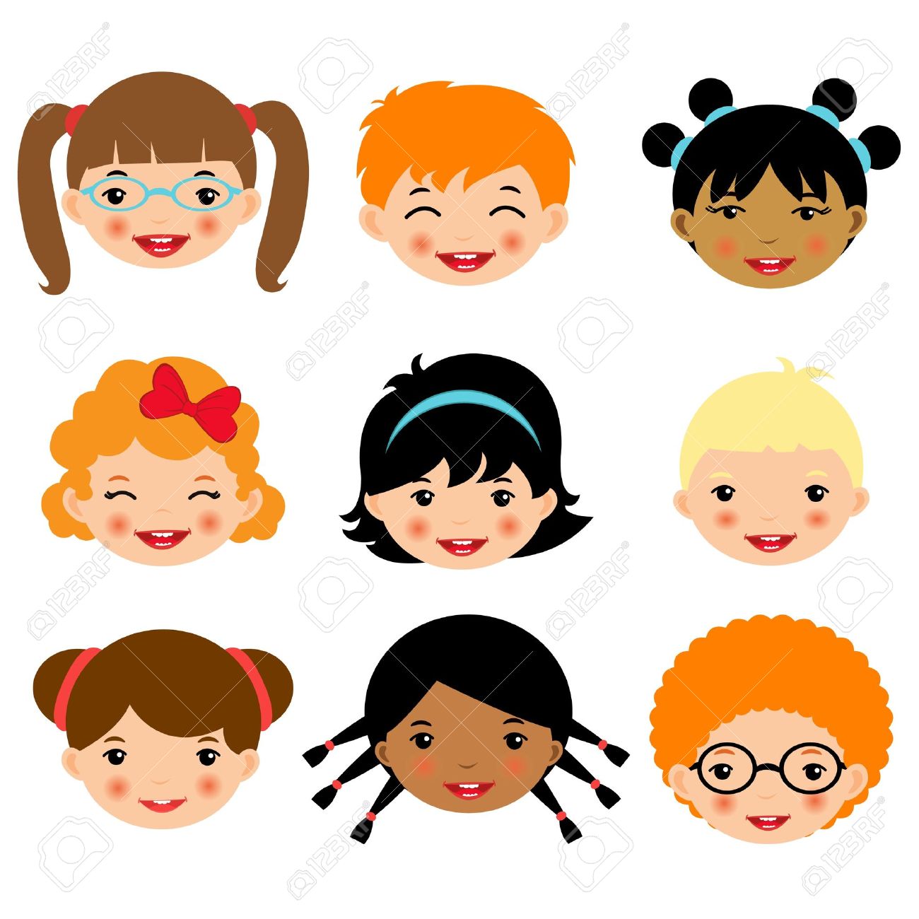 girl cartoon character face