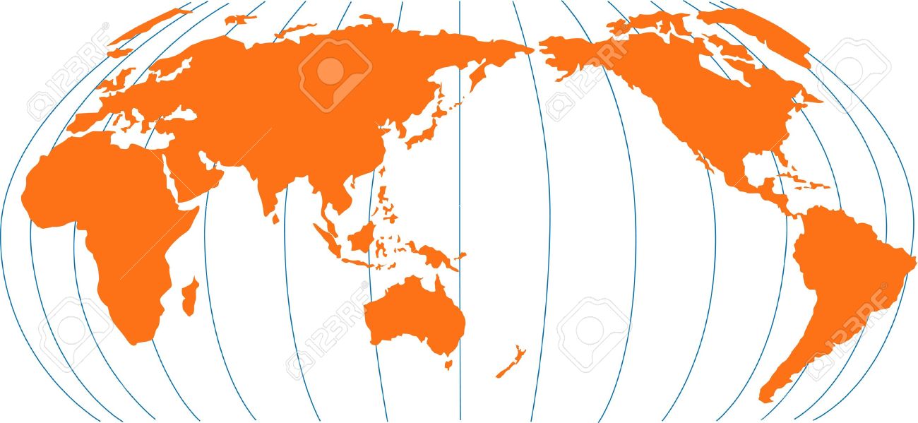 Stock Photo - World map showing australia new zealand in center Map Of The World Showing New Zealand Map Of The World Showing New Zealand Stock Photo - World map showing australia new zealand in center