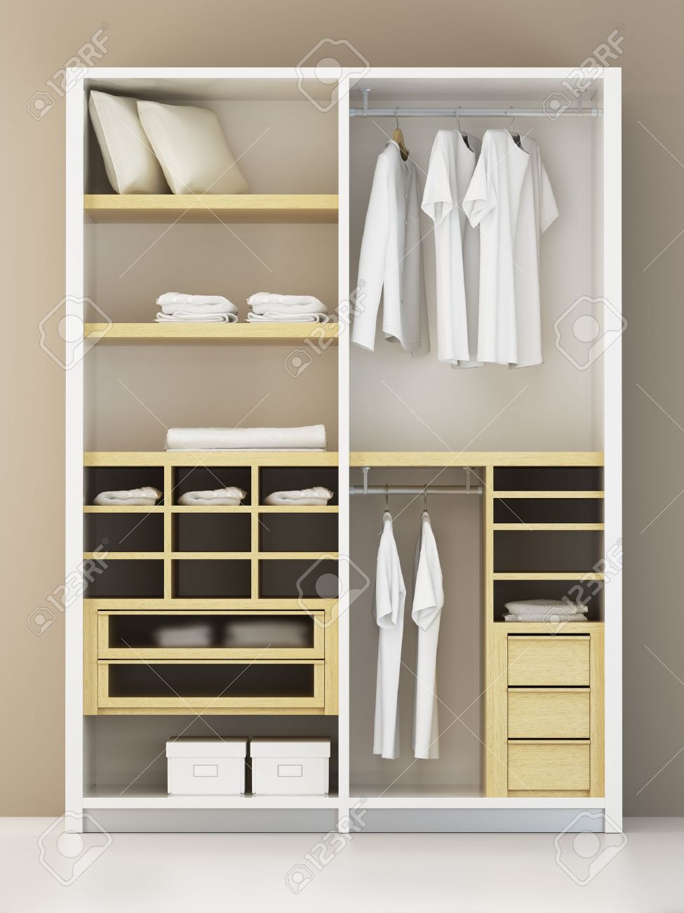 All'interno del moderno armadio rendering 3d foto royalty free ...