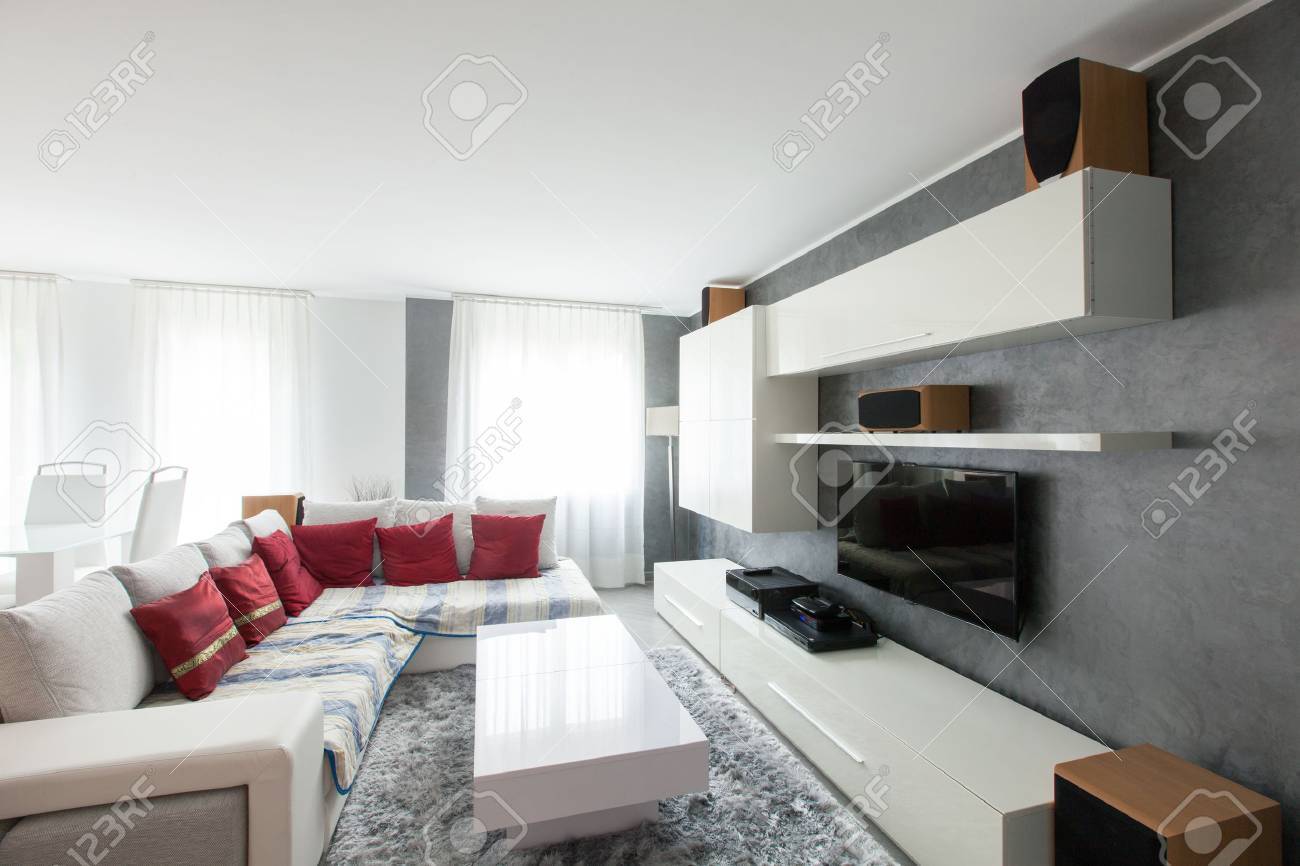 Moderne wohnzimmer innenraum lizenzfreie fotos, bilder und stock ...