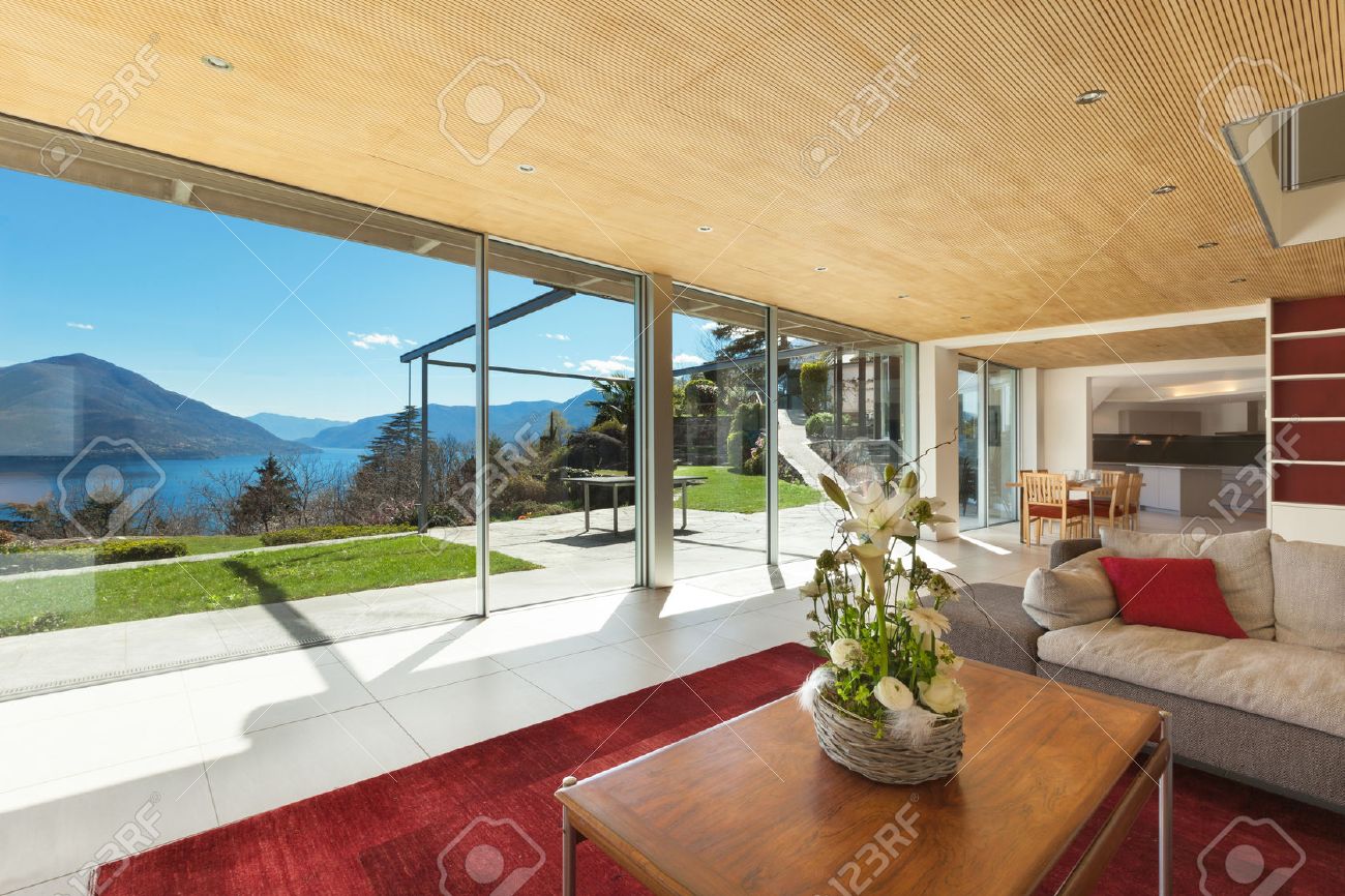 Interni moderni ville: costruzione case prefabbricate in legno di ...