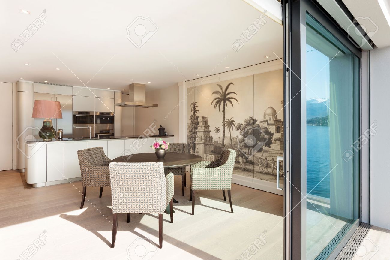 interior beautiful apartment elegant dining room view from veranda stock photo 44408323 - Veranda Dining Rooms interior beautiful apartment elegant dining room view from veranda stock photo 44408323 - Veranda Dining Rooms