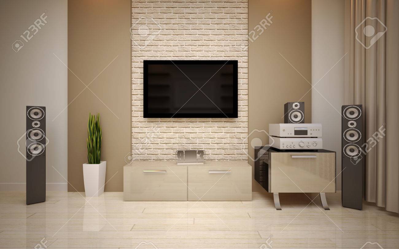 Moderne woonkamer lichte beige tinten royalty vrije foto, plaatjes ...