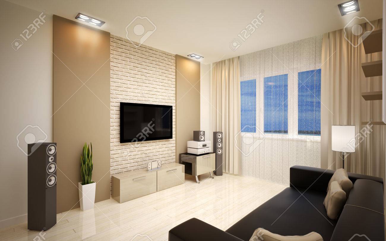Moderne wohnzimmer hellen beigetönen lizenzfreie bilder 24872124