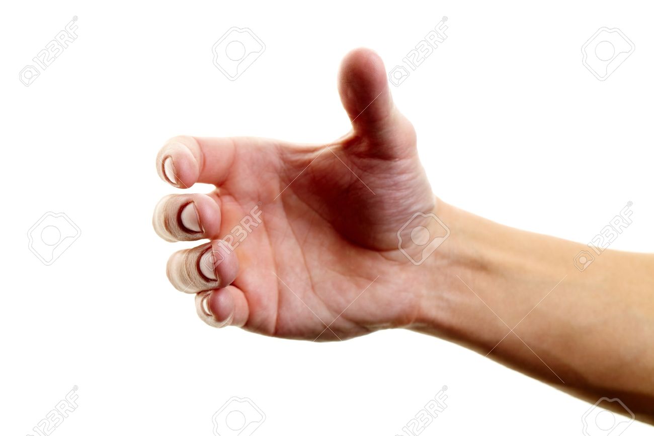 12327322-Human-hand-holding-something-ag