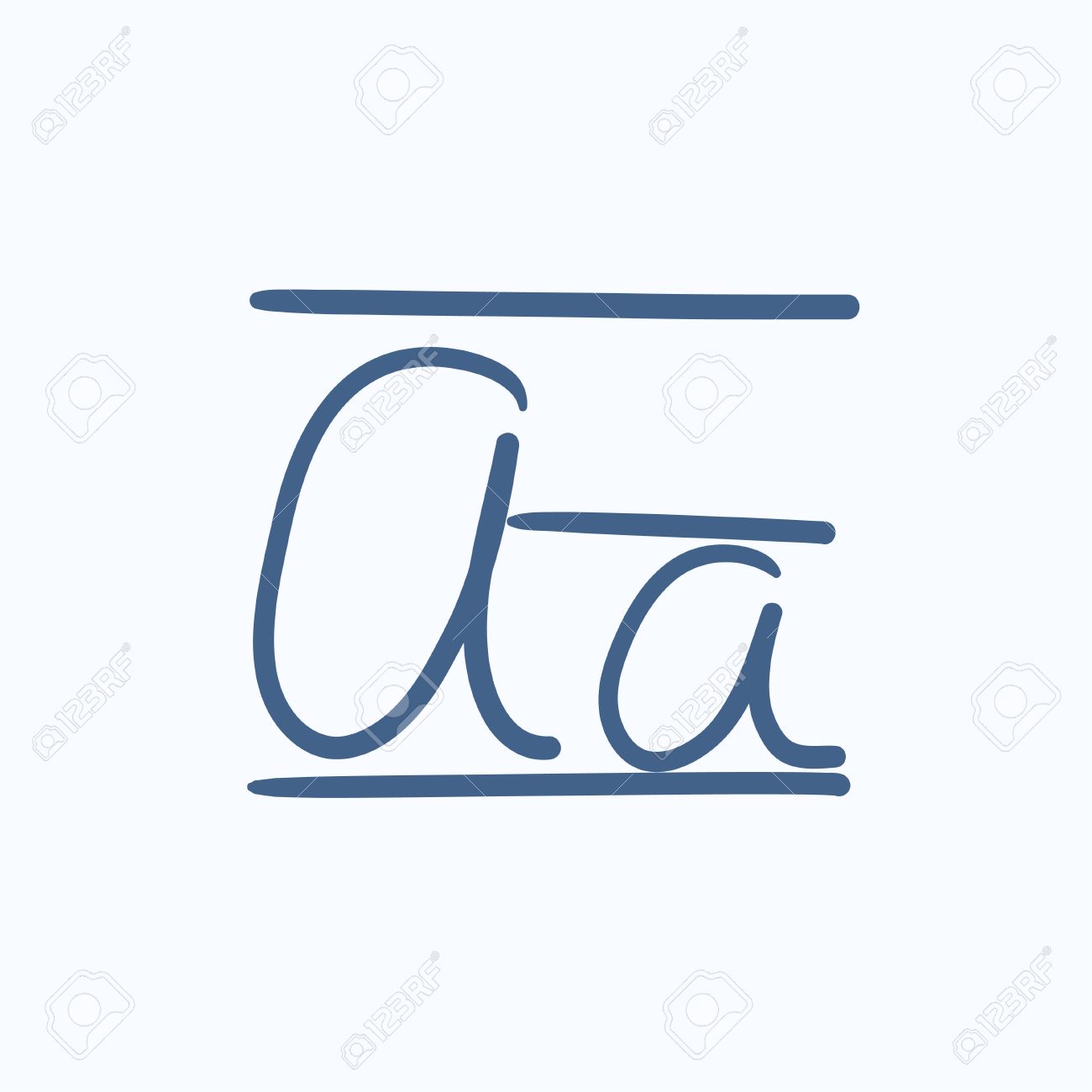 Worksheet Letter A In Cursive cursive letter a vector sketch icon isolated on background hand drawn icon