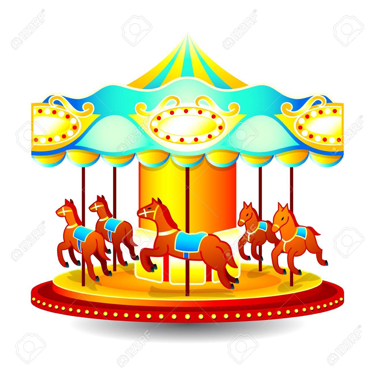 9566131-Small-classic-children-merry-go-round-with-horses-Stock-Vector-carousel-go.jpg
