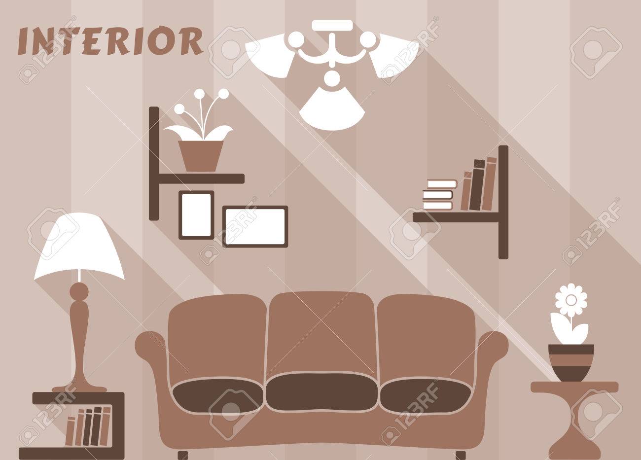 wohnung moderne innenraum wohnzimmer in weiß, beige und braune ... - Weis Braunes Innendesign Dachwohnung wohnung moderne innenraum wohnzimmer in weiß, beige und braune ... - Weis Braunes Innendesign Dachwohnung