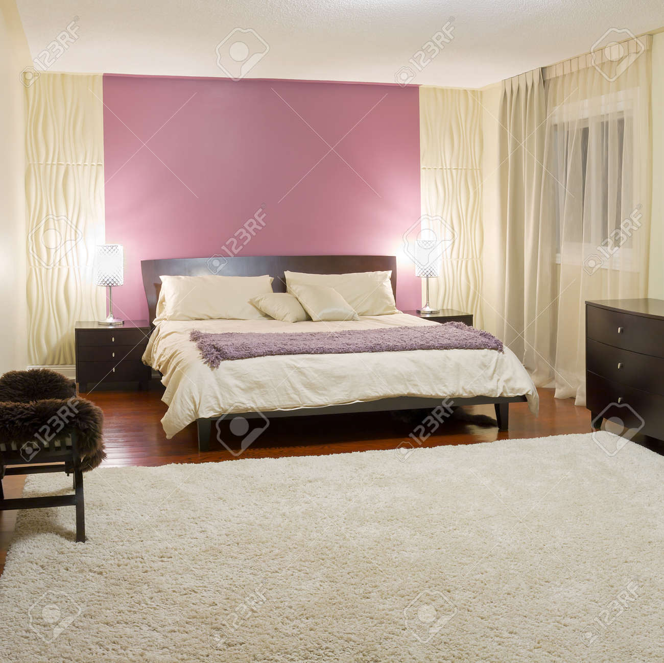 Schlafzimmer moderne innenarchitektur mit möbeln lizenzfreie bilder 22505171