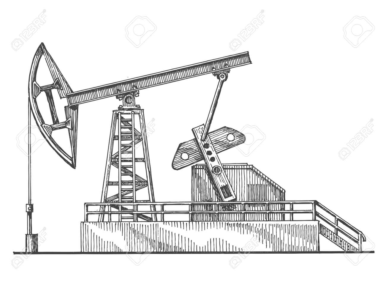 Нарисовать качалку нефтяную Нарисовать качалку нефтяную