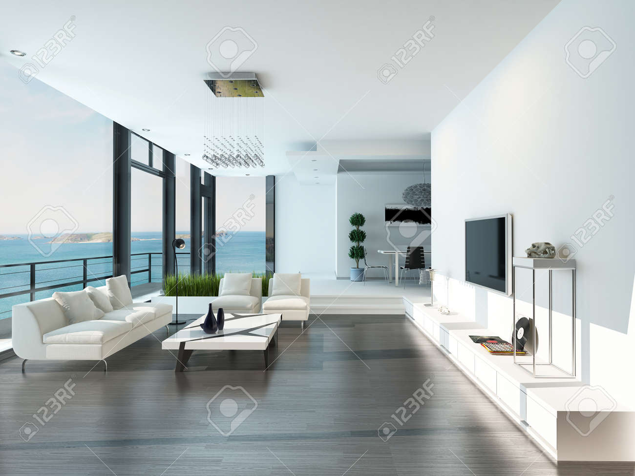 Moderne luxe woonkamer interieur royalty vrije foto, plaatjes ...