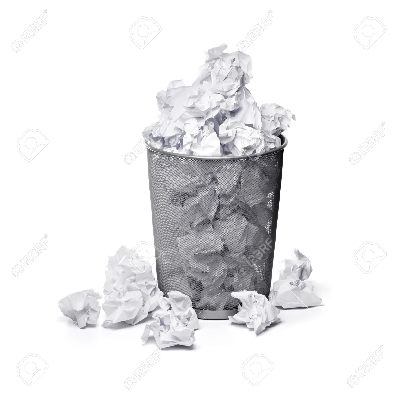 Image result for trash can full of crumpled paper