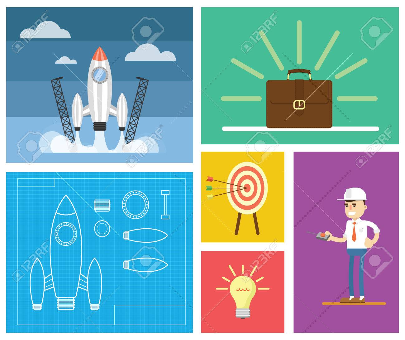 flat design modern illustration of start up new business ideas succed for website printed - Graphic Design Business Ideas flat design modern illustration of start up new business ideas succed for website printed - Graphic Design Business Ideas