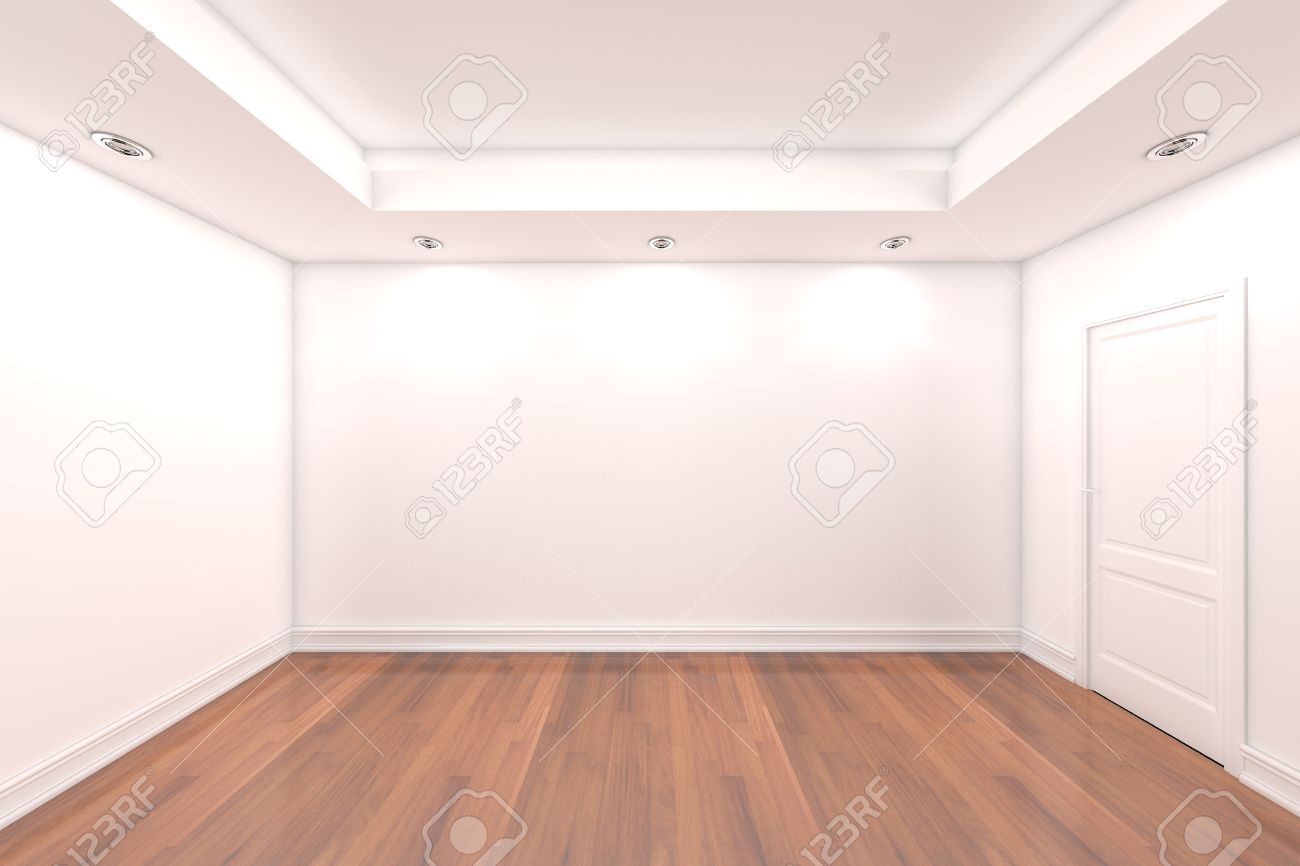 Home interieur rendering met lege kamer kleur muur en versierde ...
