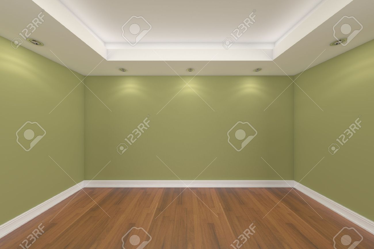 Home interior rendering mit leeren raum farbe wand und dekoriert ...