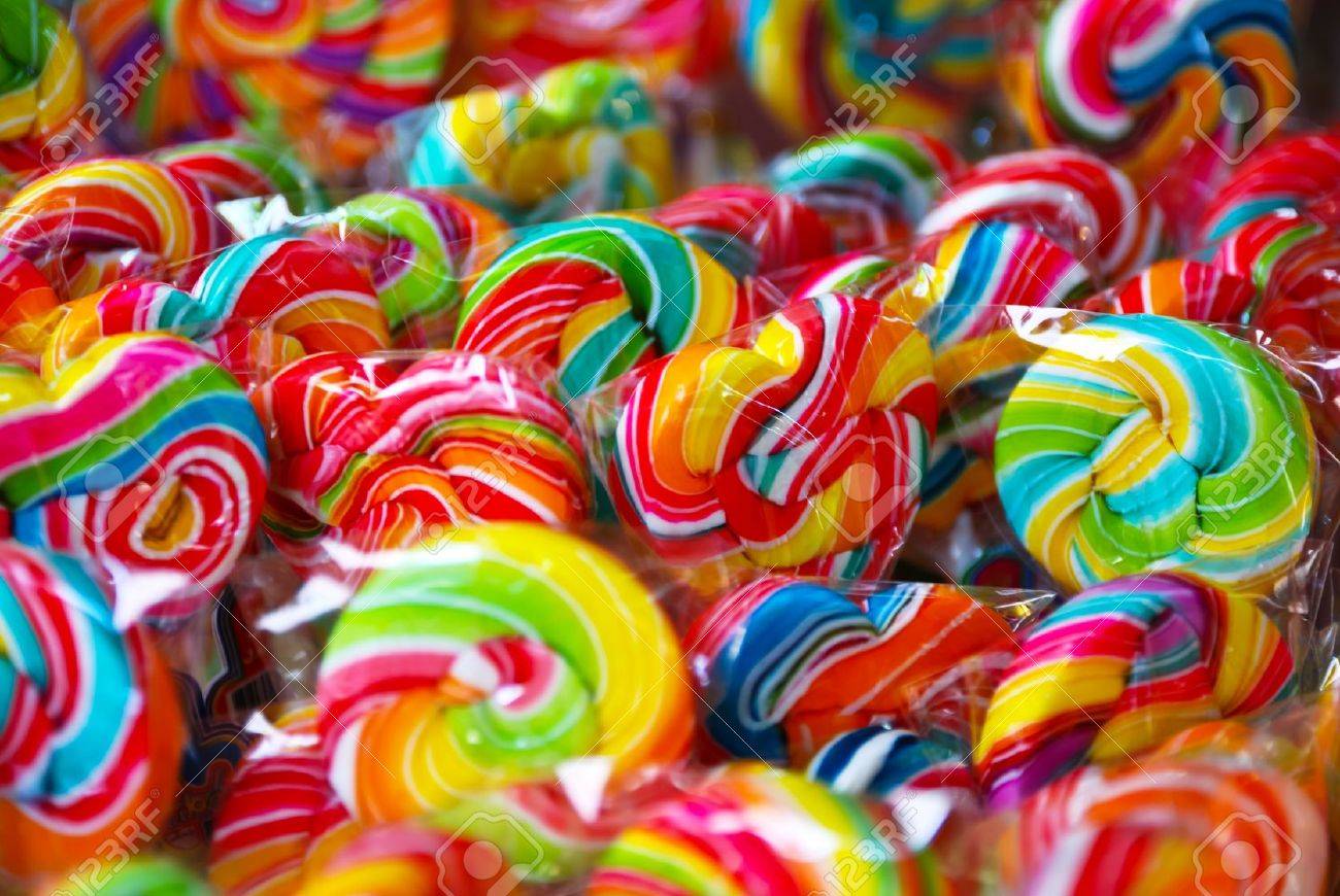 10752516 Lollipops sweet candy Stock Photo candy colorful background