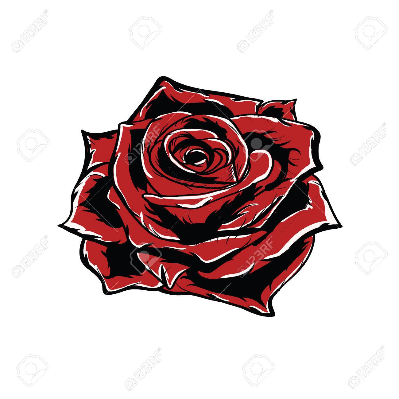 White And Red Rose Tattoo