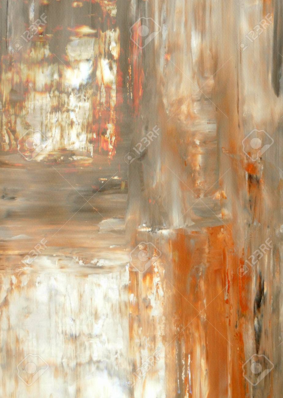 Bruin en beige abstracte kunst schilderkunst royalty vrije foto ...
