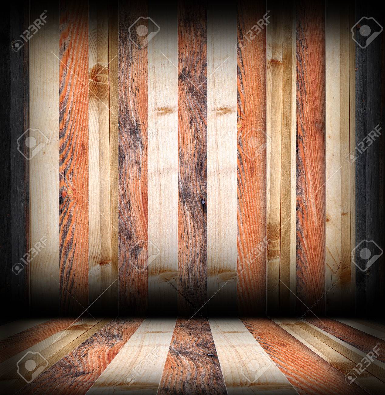 Tavole di legno a strisce finendo sul sala interna fondale ...