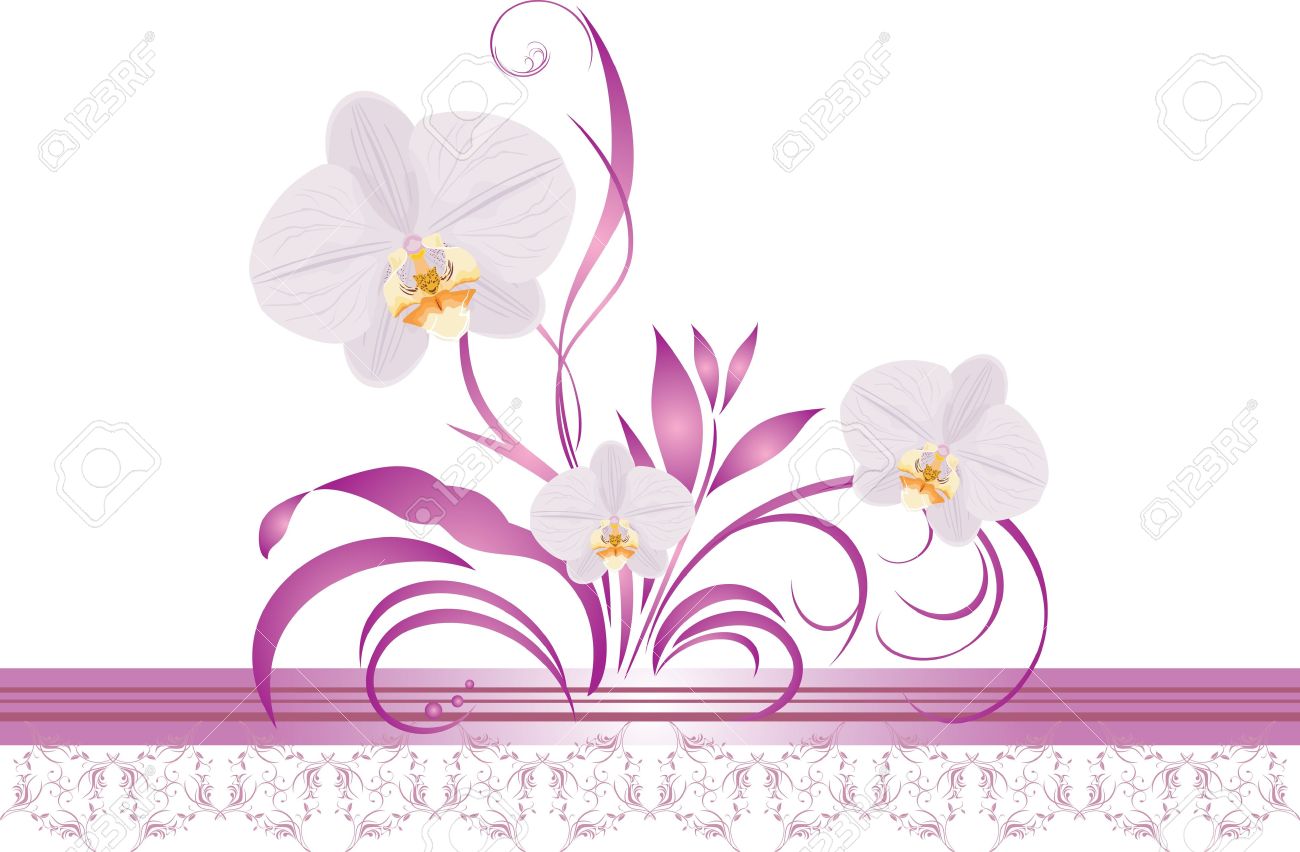 Orchid Clipart Border