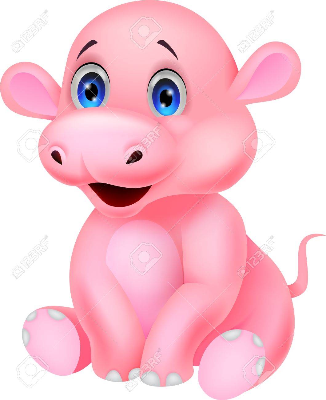 20754167-Cute-baby-hippo-cartoon--Stock-