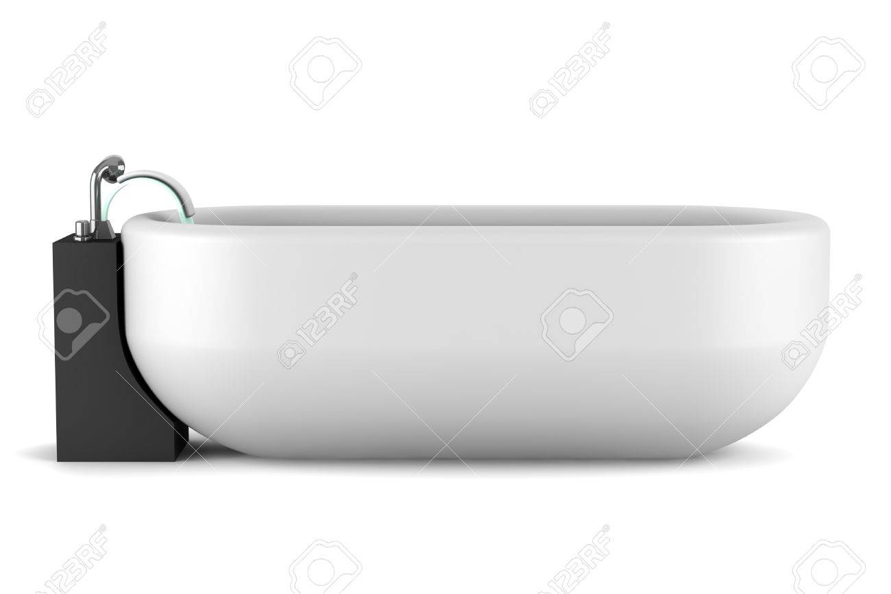Vasca da bagno moderno, isolato su sfondo bianco foto royalty free ...