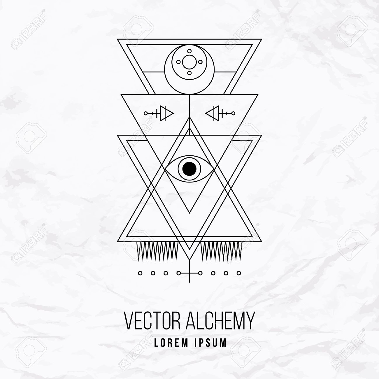 Mystic Eye Triangle Google Search Alchemy Symbols Occult Geometric