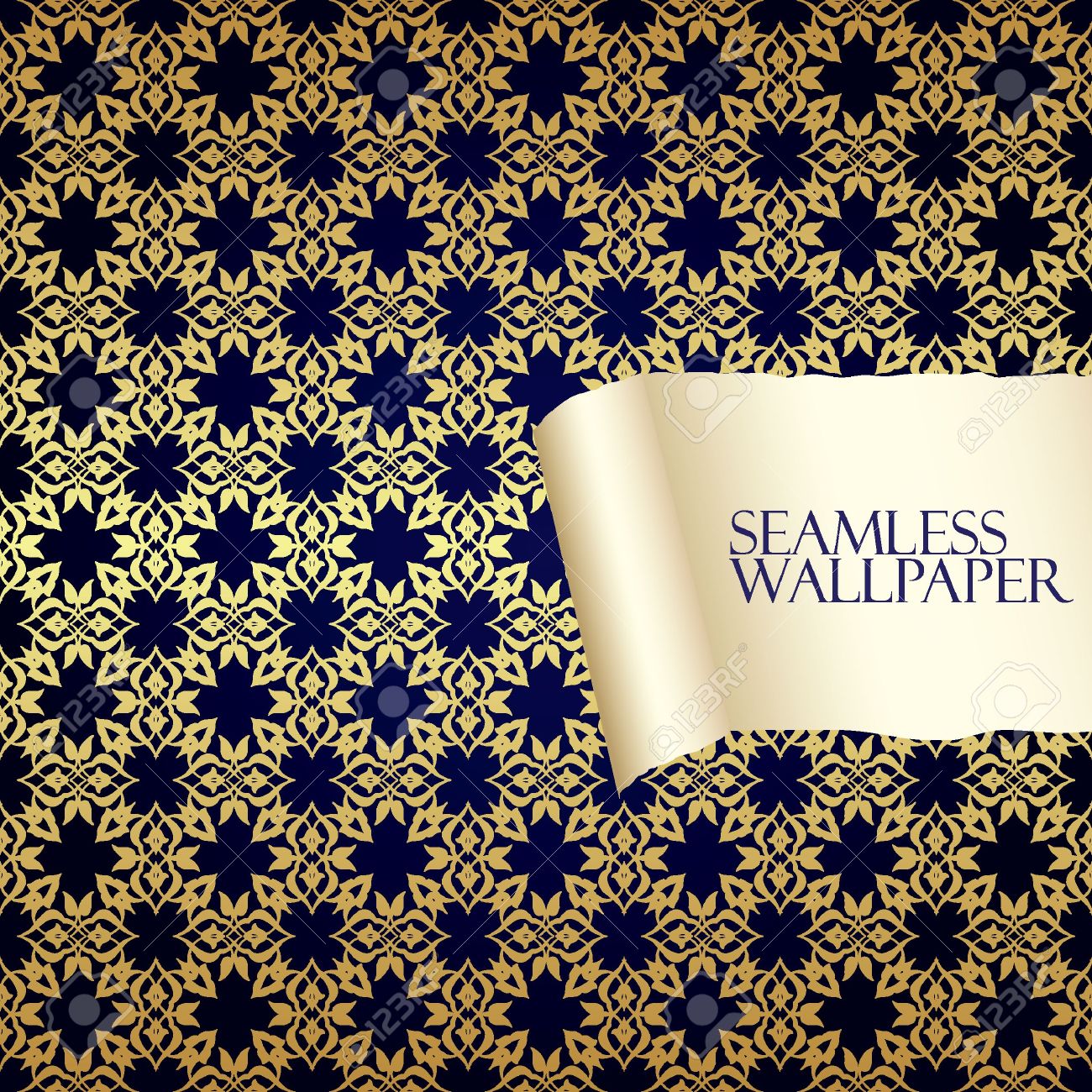 Seamless orientalisk tapet royalty fri clipart, vektorer och ...