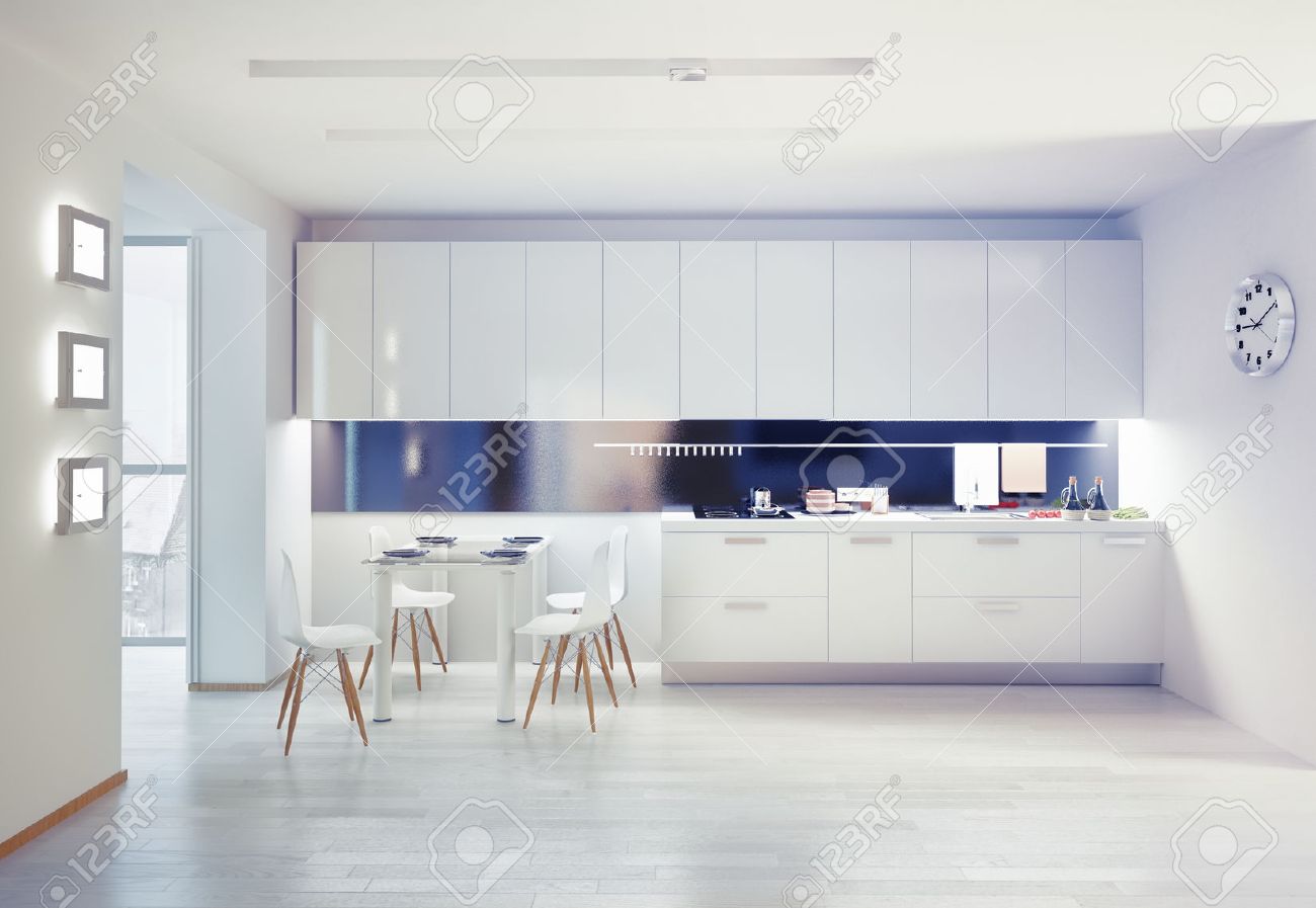 Modernt kök inredning. designkoncept royalty fria stockfoton ...