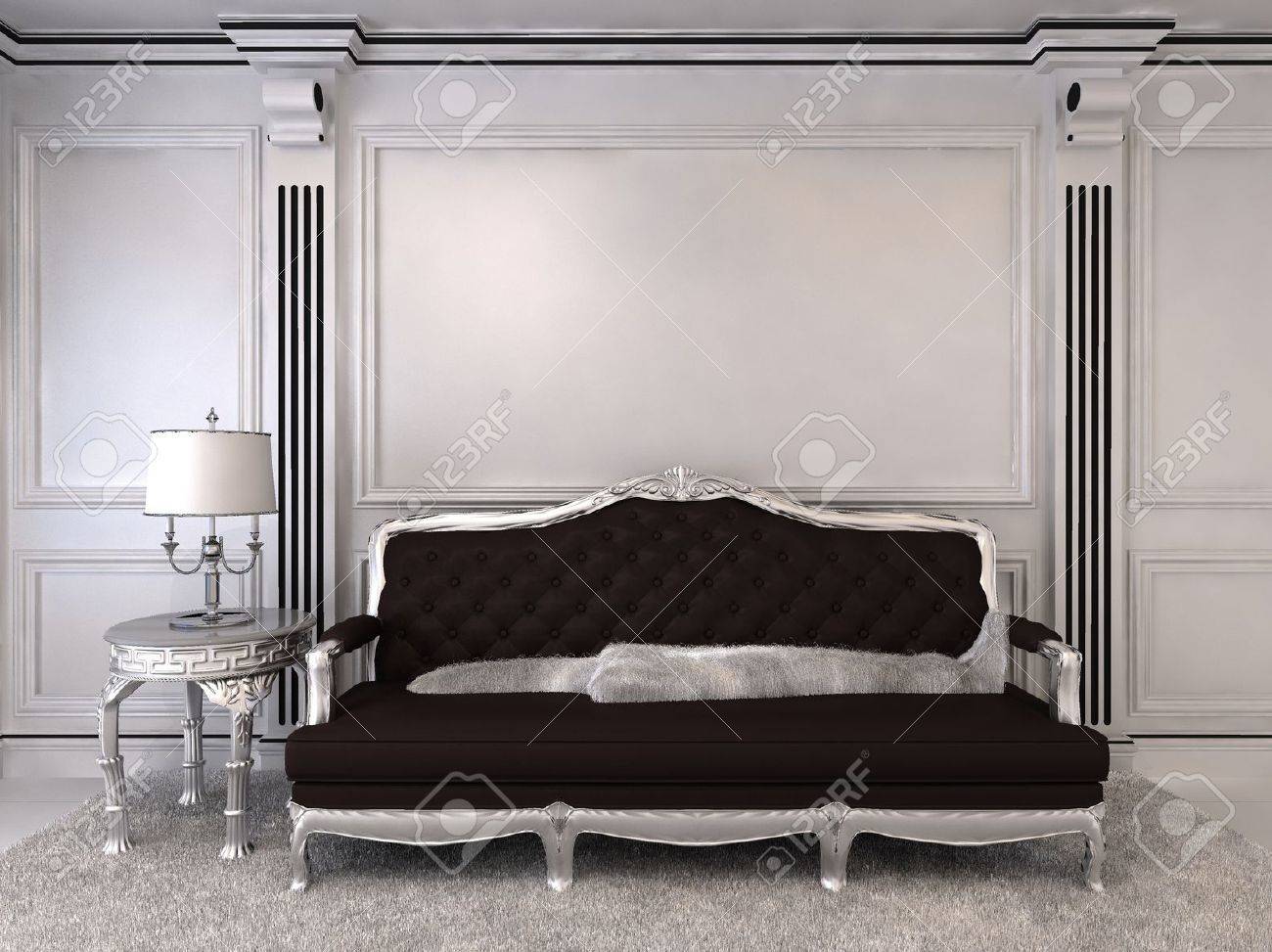 Divano di lusso in interni moderni. luxe. mobili in appartamento ...
