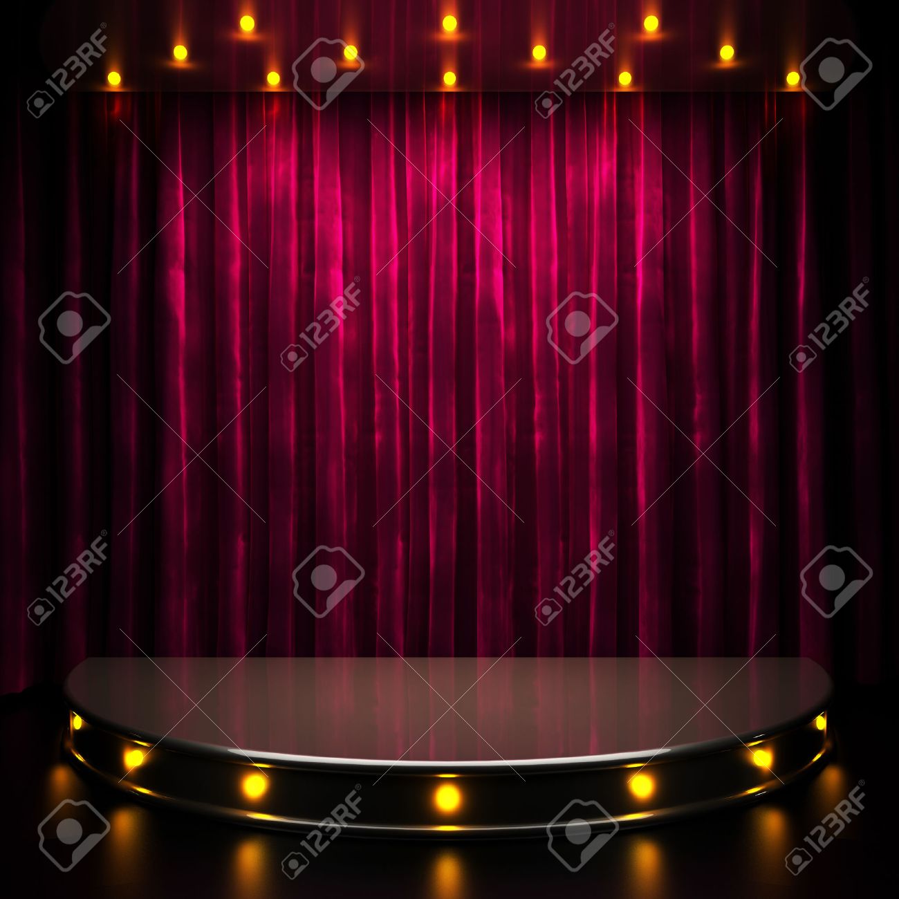 Red Curtain Stage With Lights Stock Photo Picture And Royalty Red Curtain Stage With Lights Stock Photo 34481551