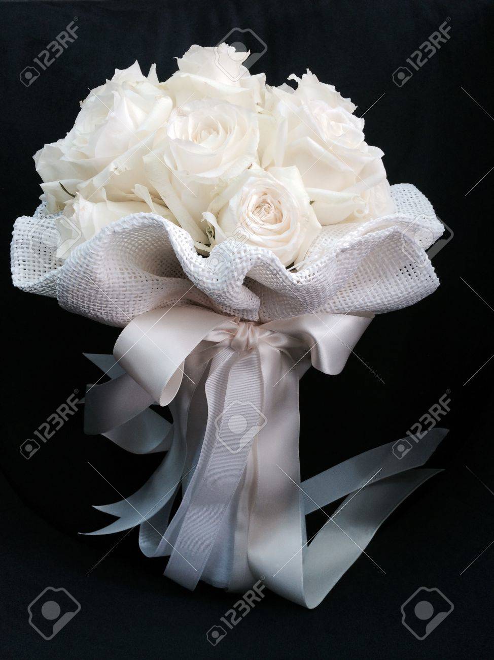 Black And White Rose Bouquet