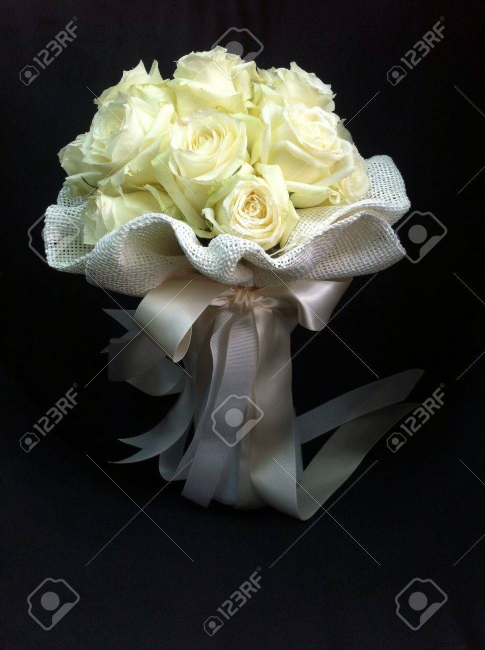 Black And White Rose Bouquet