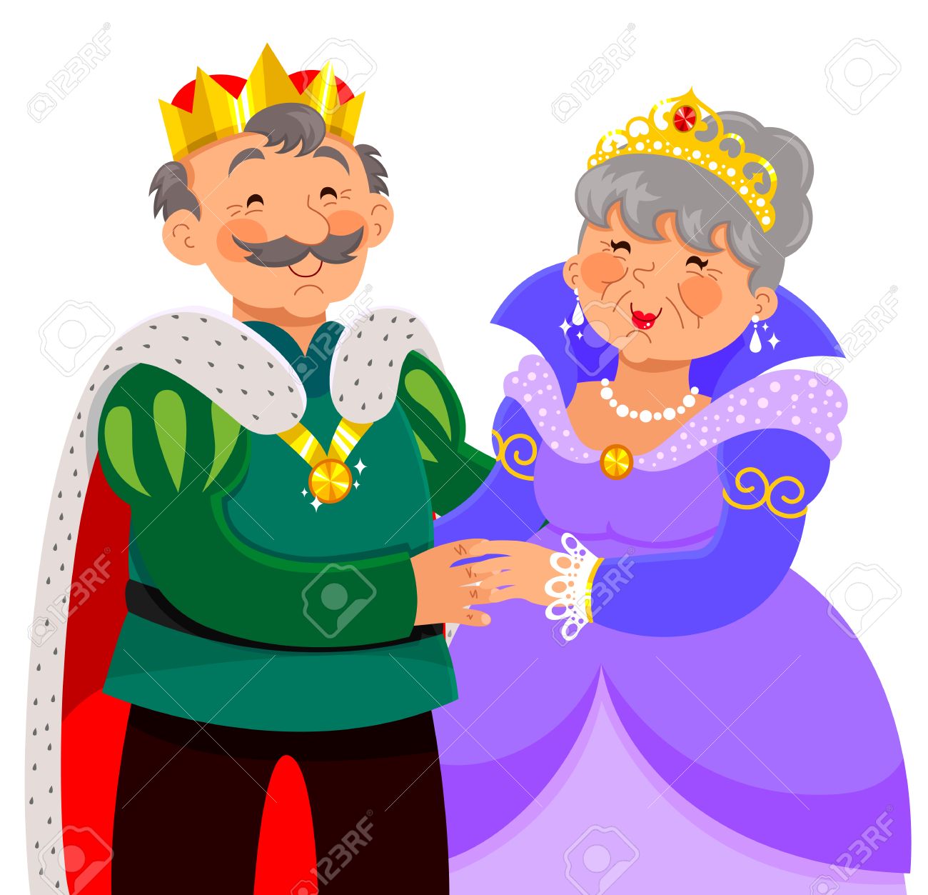 Clip Art King And Queen Clipart elderly king and queen hugging happily royalty free cliparts vector happily